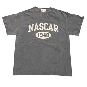 NASCAR Heathered Blue Graphic Tee Tshirt M Racing Cars Retro